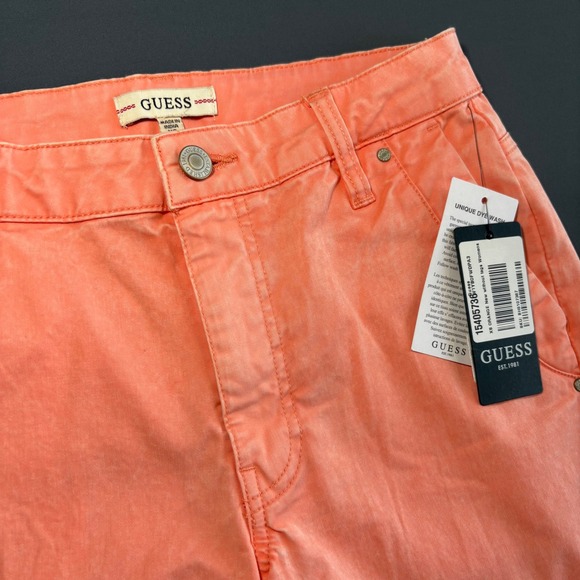 Guess Cargo Pants | Size XS | Peach Solid Dye Wash Soft Utility Style - Picture 1 of 9